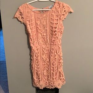 She + Sky plush pink dress